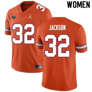 Women's Florida Gators #32 N'Jhari Jackson NCAA Nike Orange Authentic Stitched College Football Jersey ACP5662ZQ